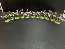 Games workshop Warhammer 40k fully Painted And Bassed Ork Nobz Unit X 11