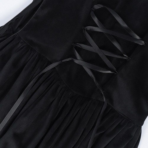 Vintage Gothic Women Dress with Long Sleeves for Carnival Cosplay Party - Picture 9 of 29