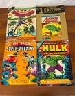 Lot Of 4 Marvel & DC Collectors Comic Spider-Man Hulk Superman & More Vintage Ed