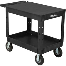 Global Industrial Flat Top Utility Cart w/2 Shelves 44"L x 25-1/2"W x 35-1/2"H