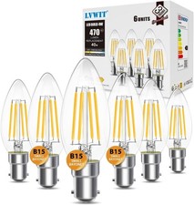 4W C35 Small Bayonet Bulb 40W Incandescent Bulbs Equivalent, B15 LED Filament Ca