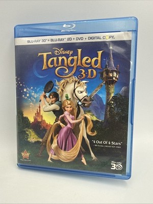 Tangled Blue Ray,DVD, Digital Copy -missing 3D Disc
