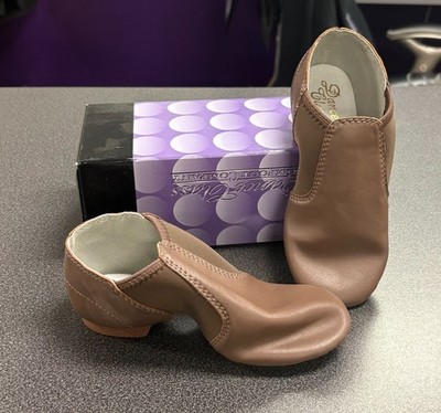 Dance Class Dark Tan Jazz Shoes NEW Multiple Girls Sizes  (RUNS SMALL)