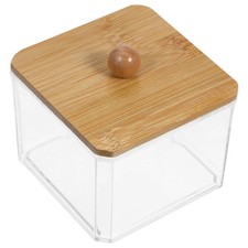 Cube Cotton Swabs Container Cotton Balls Cotton Pads Storage Box for Home Dorm