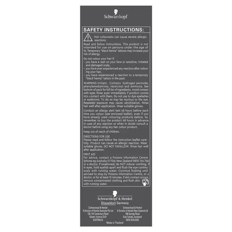 Schwarzkopf Brilliance Permanent Hair Colour Lasting Shine 85 Violet Vision New