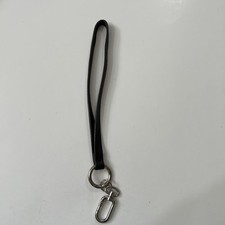 Wristlet Replacement Strap Faux Leather Dark Brown Silver Lobster Hardware