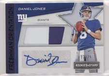 2019 Rookies & Stars Freshman Orientation Prime 12/25 Daniel Jones Auto h3a