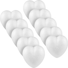 10 Pcs Heart Shaped Craft Foams Ornaments Polystyrene Shapes Crafts Supply