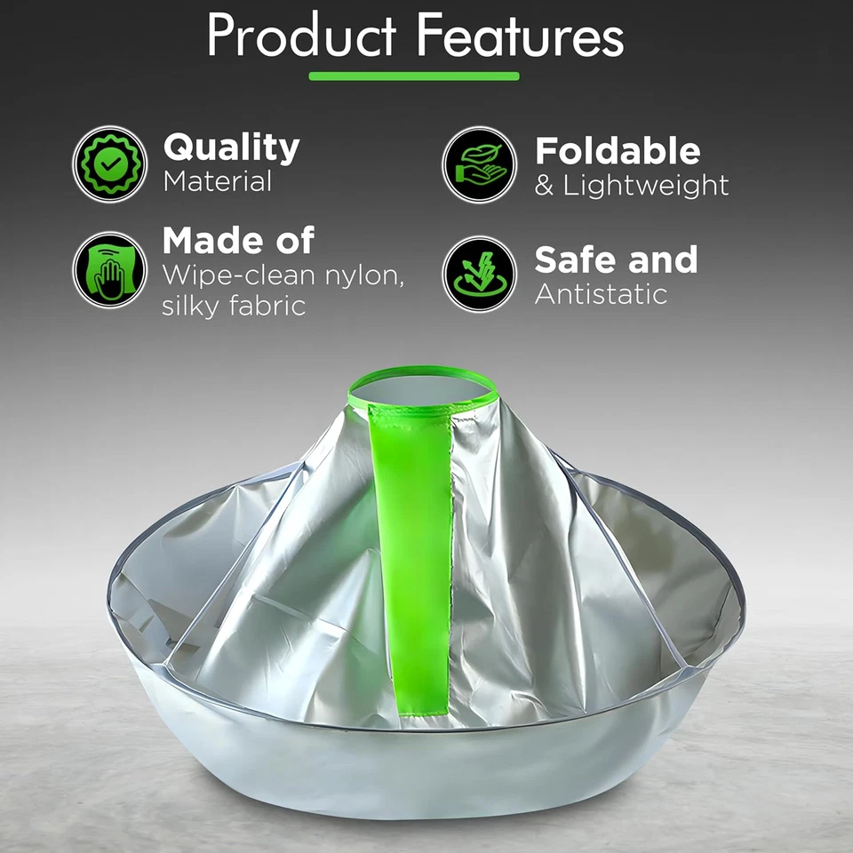 Capa Corte Pelo Adultos Impermeable Profesional de Peluquería con Peine Negro - Bild 3 von 4