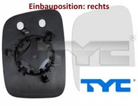 TYC 337-0145-1 Spiegelglas FüR AußEnspiegel Rechts FüR VW