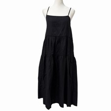 Enza Costa Black Cotton Tiered Maxi Dress Size 0 MDL5248 Revolve 295