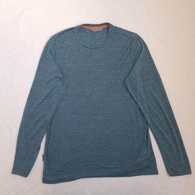 Icebreaker Cool-Lite Herren Merinowolle Langarm T-Shirt Größe S Outdoor...