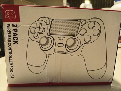 2 Pack Wireless Controllers, Compatible with PS4/PS4 Pro/PS4 Slim, Bluetooth 