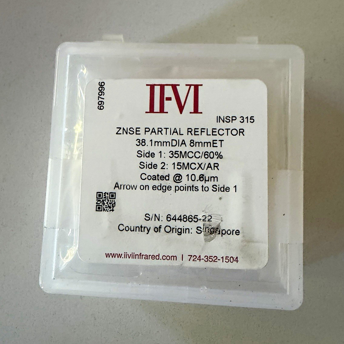 697996 II-VI Fanuc Output Coupler 2000 Watt