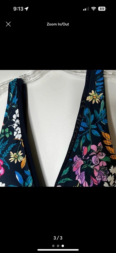 Tommy Hilfiger Mujer Bikini Top de Natación Traje de Baño Traje de Baño Traje de Baño Floral Nuevo Foto 3 de 3