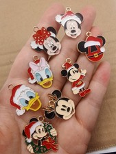 Lot Cartoon Christmas Mickey minnie Pendant DIY earring Necklace Jewelry Making