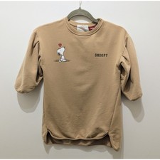 ZARA Snoopy Peanuts Sweatshirt Dress Little Girl's Size 7