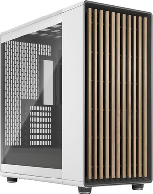 Fractal Design - North XL Chalk White Chassis with Oak Front and Clear TG Sid...