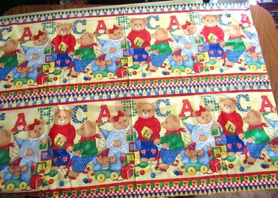 30'' x 44'' ''ABC Bears'' (2) 15'' x 44'' Borders by Northcott