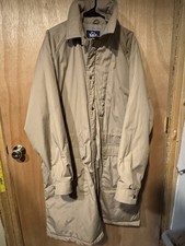 Woolrich Wool Lined Long Parka Coat Mens XL Vintage USA Made Tan Oversized