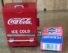 Vintage Coca Cola Red Cooler Restaurant Style Toothpick Dispenser Holder 1995