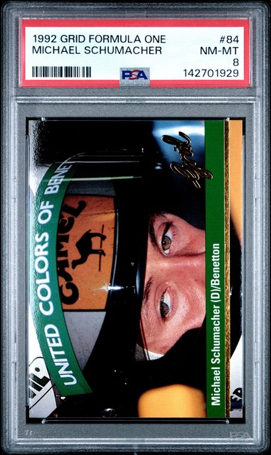 1992 Grid Formula One F1 #84 Michael Schumacher Rookie Benetton PSA 8 NM-MINT