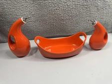 Rachel Ray Rachael  Stoneware 3pc Oil /Vinegar Dispenser Set 1.25 Quart Kitchen