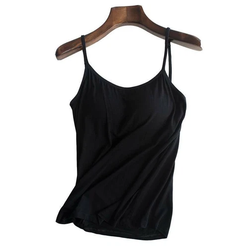Womens Camisole with Shelf Bra Undershirts Adjustable Strap Cami Tank Top - Picture 14 of 25
