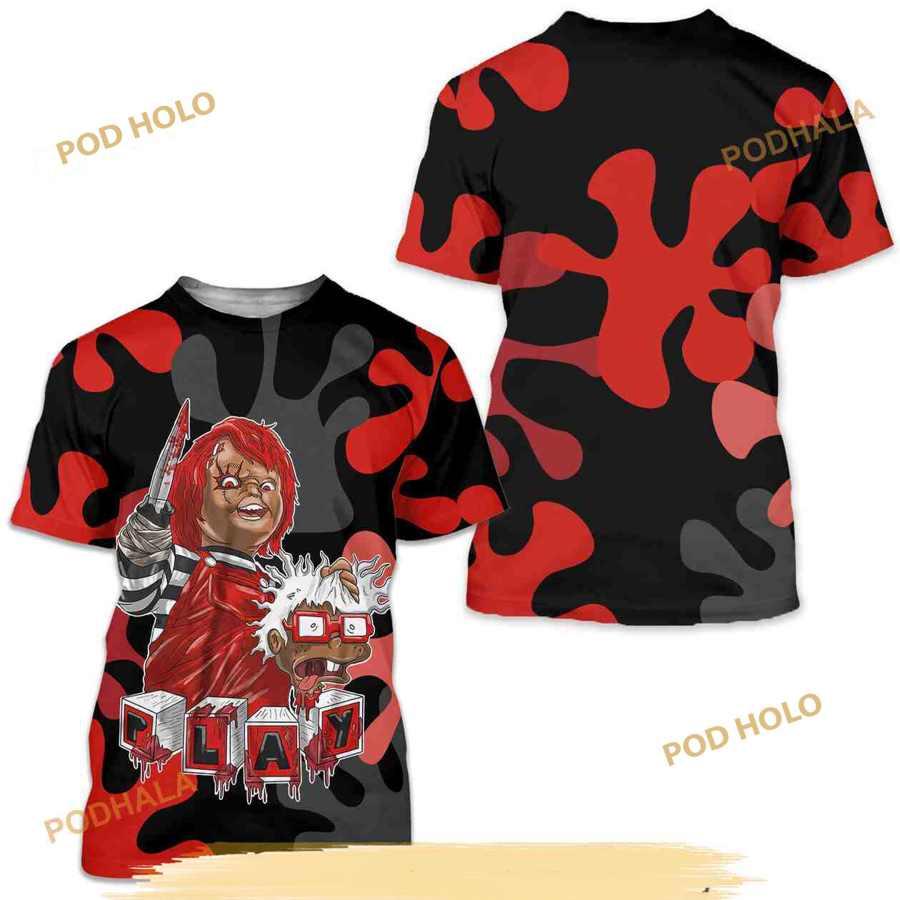 Chucky Killing 04 Sneaker 3D Shirt Match Retro Playoffs