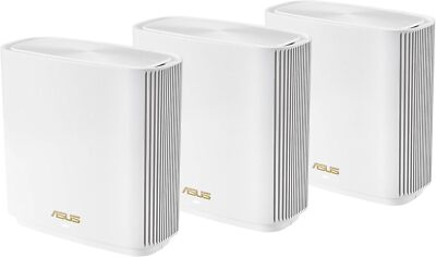 ASUS ZenWiFi Whole-Home Tri-band Mesh WiFi 6E System (ET9 3PK)