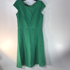 Nine West Green A-Line Midi Dress Womens Size 10  