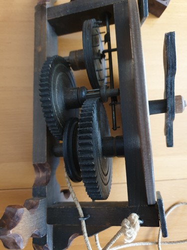 Reproduktion alte Uhr Anno 1640 ein einziger Holzzeiger 40 cm - Bild 6 von 7