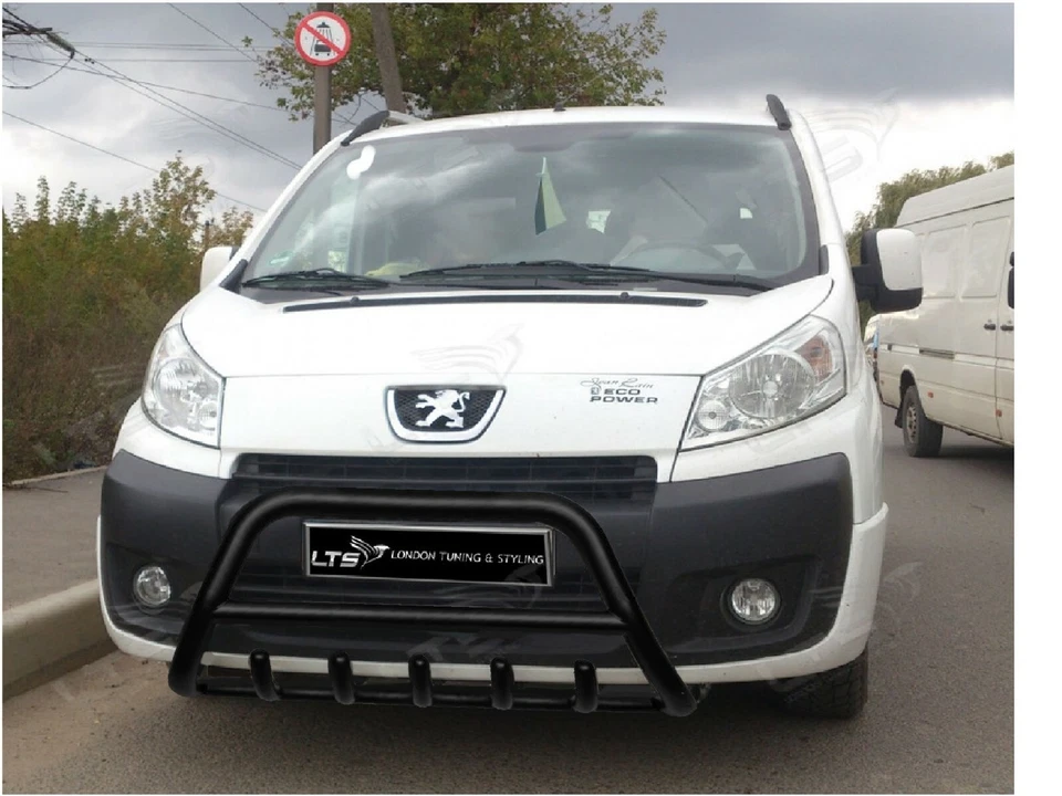 LTSAUTO CITROEN BERLINGO PEUGEOT PARTNER TEPEE BLACK AXLE NUDGE A-BAR BULL BAR 2008-2015