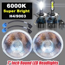 For Gmc C15 C25 C35 1975-1978 Pair 7inch Round Led Headlights High Low Beam