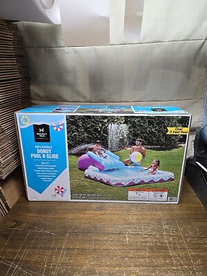 MEMBERS MARK 11  Inflatable Donut Pool & Slide Pink