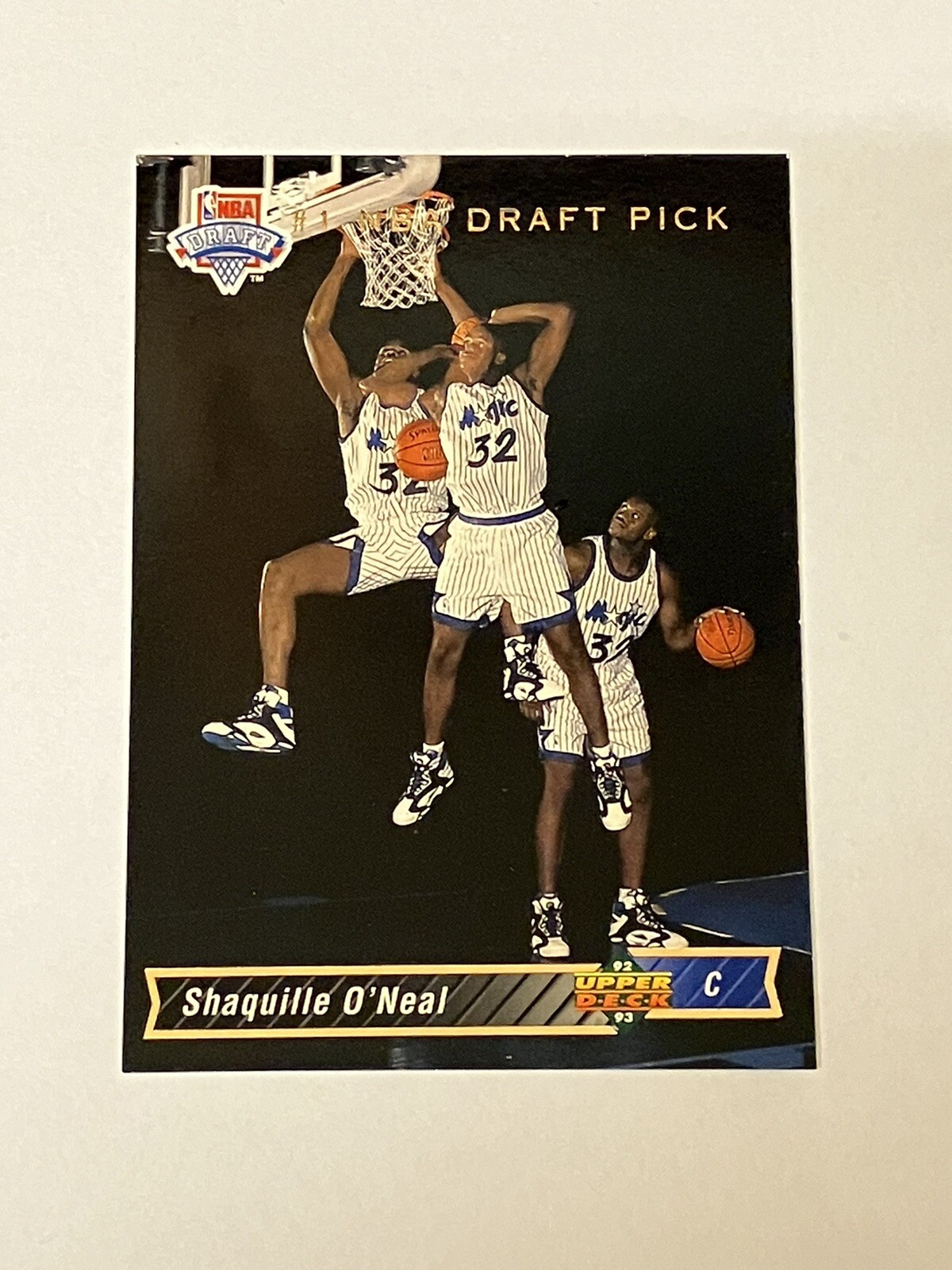 SHAQUILLE O'NEAL 1992-93 Upper Deck #1 NBA DRAFT PICK ROOKIE CARD Shaq MAGIC RC