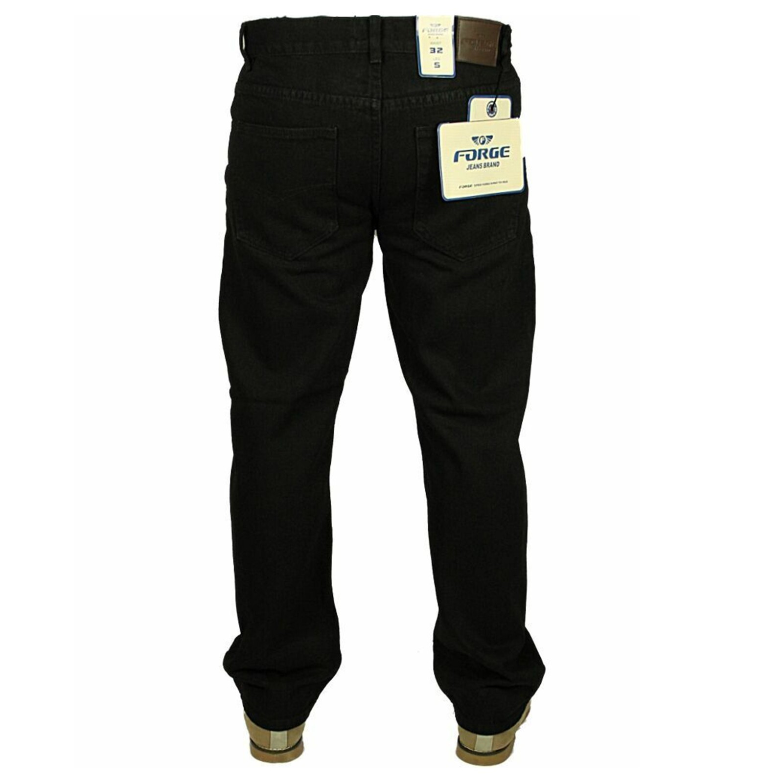 Forge Mens Jeans Plus Size Straight Leg Trousers Regular Fit Trousers for Men UK