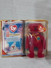TY Millennium The Bear Teenie Beanie Baby McDonalds 2000 New In Package