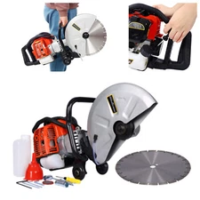 Gas Powered w/14" Blade Cut Off Saw 52cc 2 Stroke Wet/Dry Concrete Saw Cutter