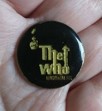 Vintage Original ~ THE WHO ~ Enamel Rock Concert Band Album Lapel Pin Badge