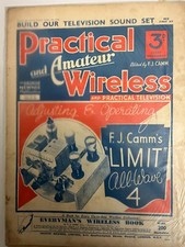 PRACTICAL AND AMATEUR WIRELESS MAGAZINE VOL 9 NO;211  OCT 3RD 1936 RARE