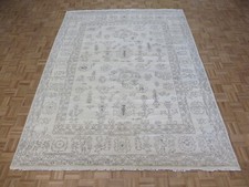 8'1 x 10'5 Hand Knotted Ivory Modern Tone on Tone Oushak Oriental Rug G14137