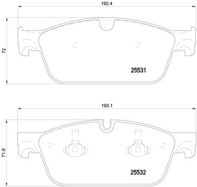 BREMBO P 50 112 Bremsbelagsatz, Scheibenbremse für MERCEDES-BENZ