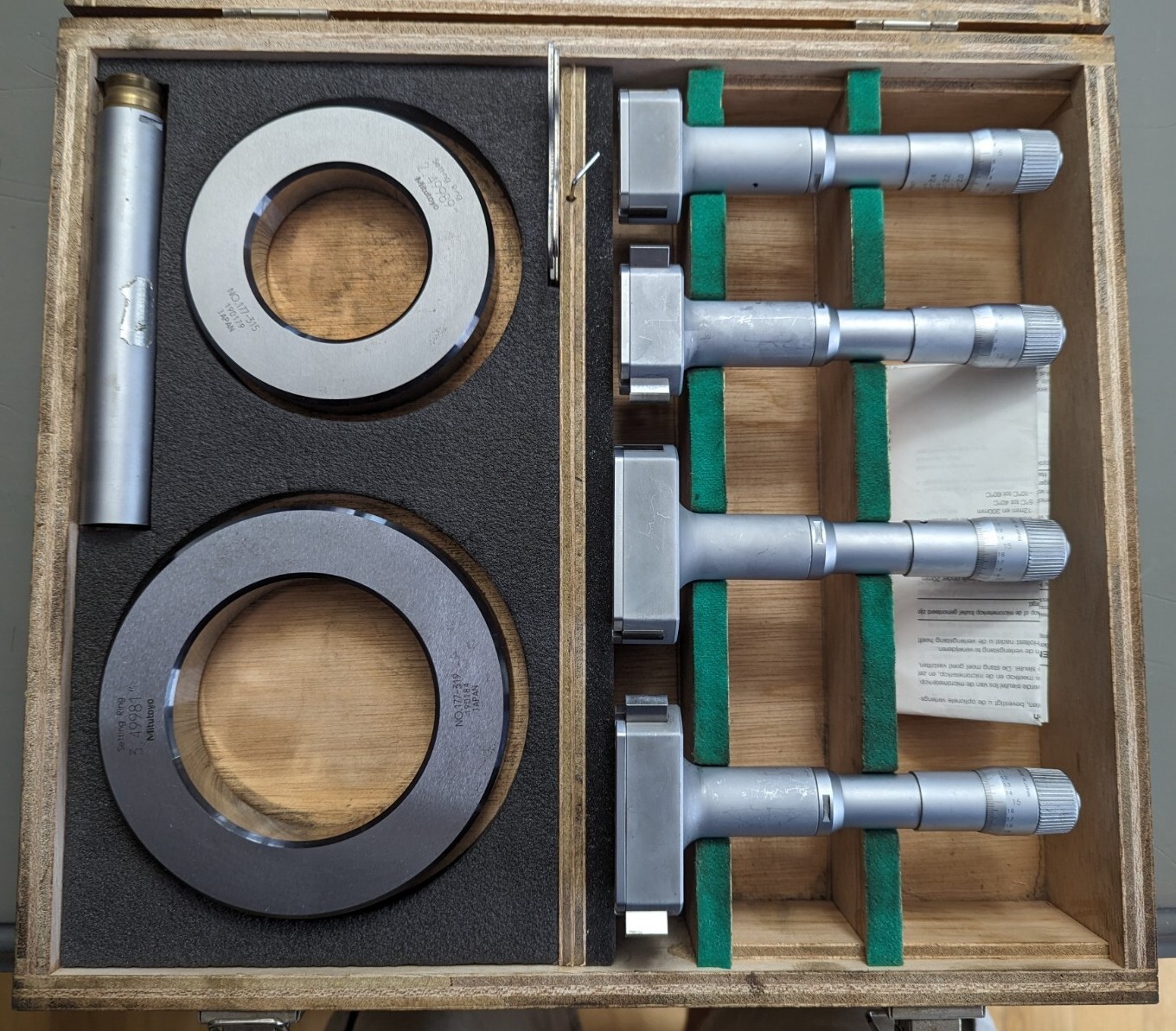 Used Mitutoyo Holtest Hole Bore Gage Gauge Set 2.0”4.0” 0.0002