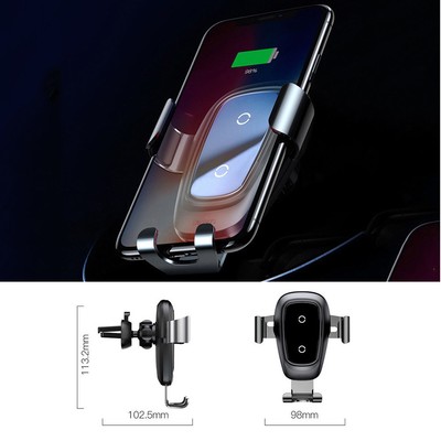 12-24V//2.4A Baseus Wireless Car SUV Mount Air Vent Phone Holder Qi Fast Charger