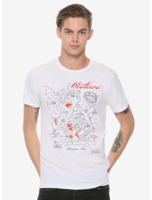 NEW Game of Thrones from Hot Topic T Shirt Westeros Map T-Shirt (1o1)