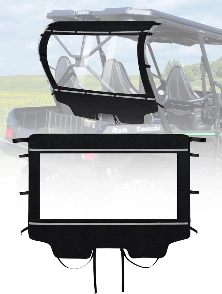 Panel antipolvo suave para parabrisas trasero ventana trasera Kawasaki Teryx 4 800 2013-2023 Foto 2 de 4