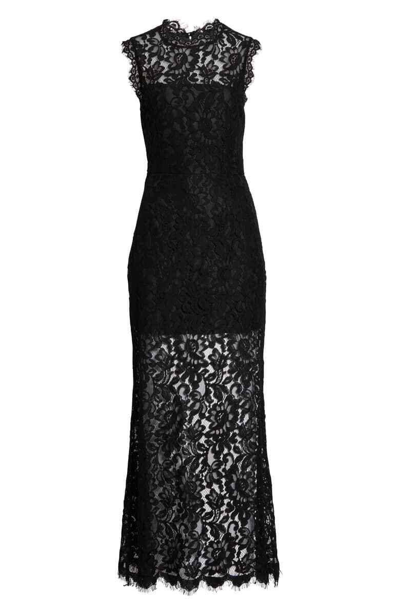 BB DAKOTA LACE MAXI BLACK DRESS sz 4 | eBay