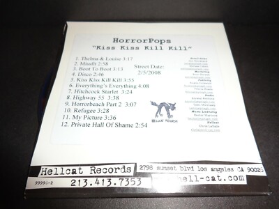 KISS KISS KILL KILL by HORROR POPS-Rare Collectible Punk Rock CD