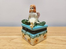 Beautiful Quality Tooth Fairy Porcelain Trinket Box H 3" 1/4. X 1" 7/8.